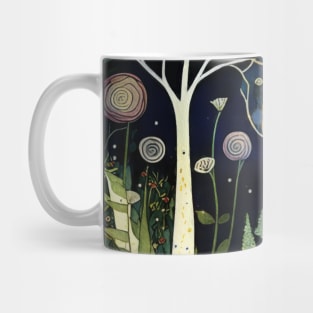 Watercolor Forest, Woodland Landscape Mug